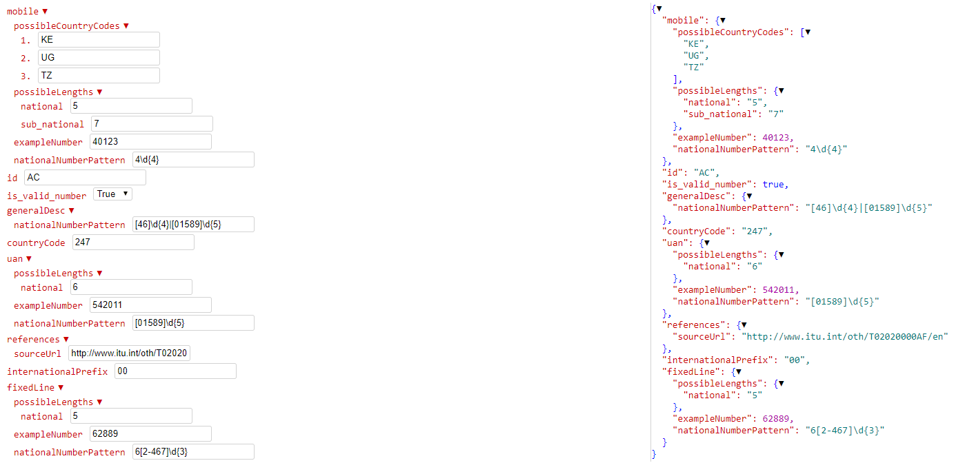 Unstyled JSON Editor Alt text