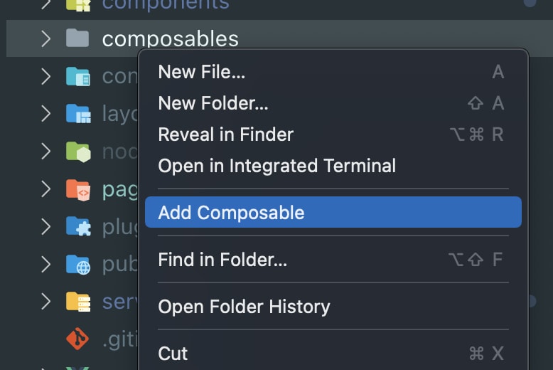 compoasable context menu