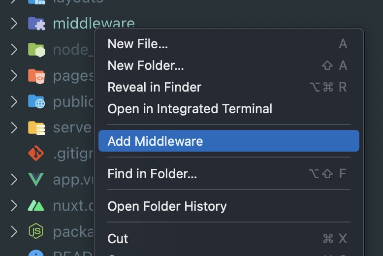 middleware context menu