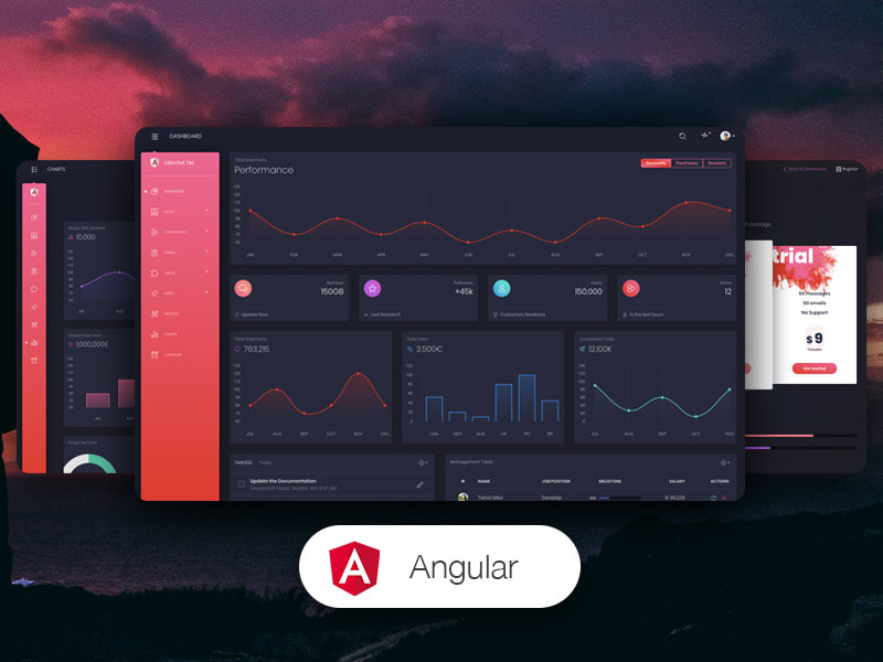 Black Dashboard PRO Angular