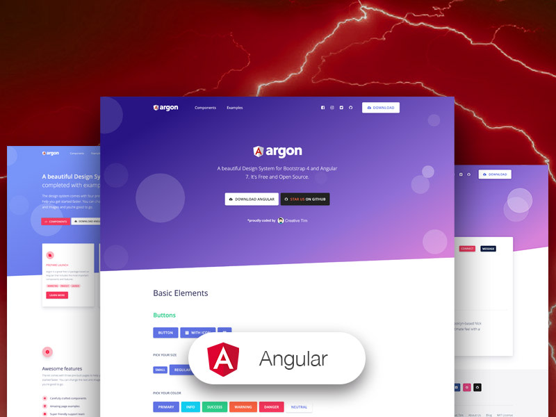 Argon Design System PRO Angular