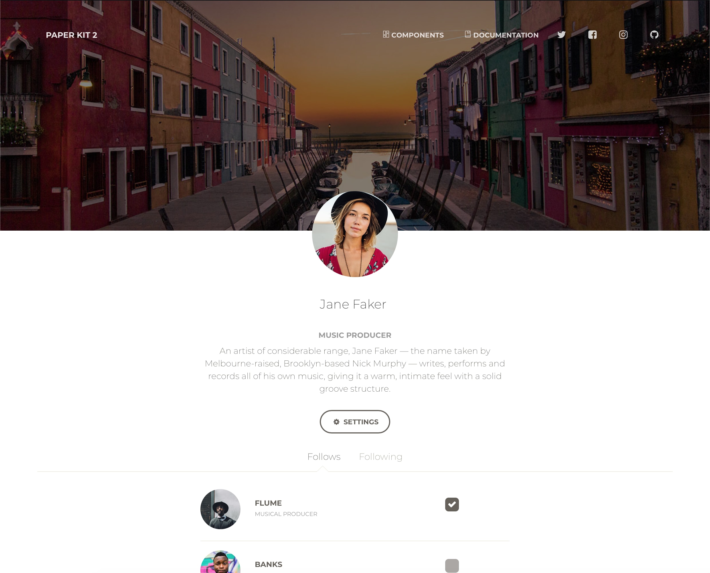 Profile Page