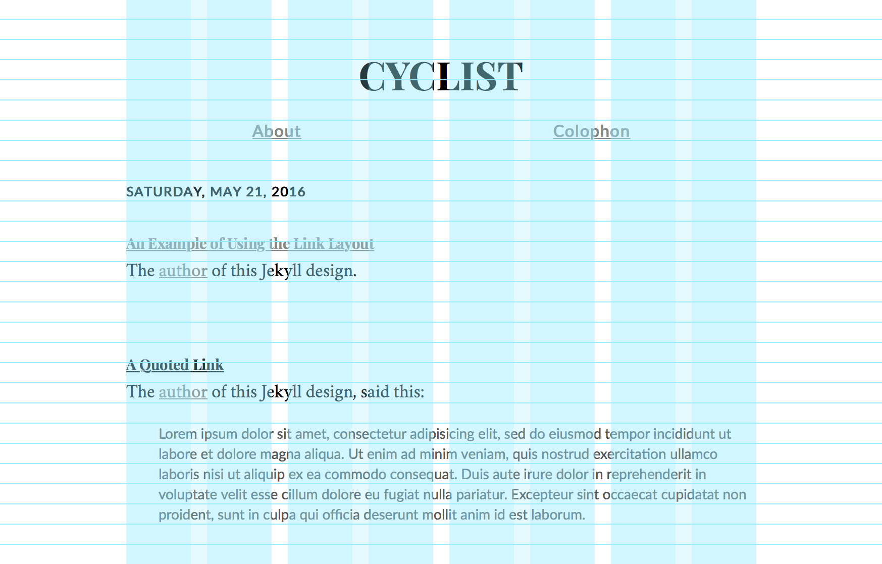 Cyclist Grid