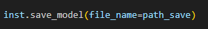 Screenshot of the save model_model() fun.