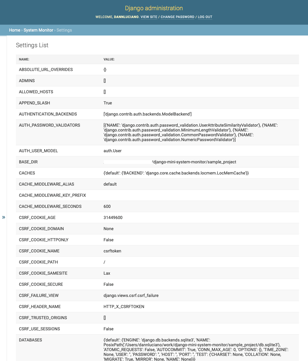 Django Settings Variables