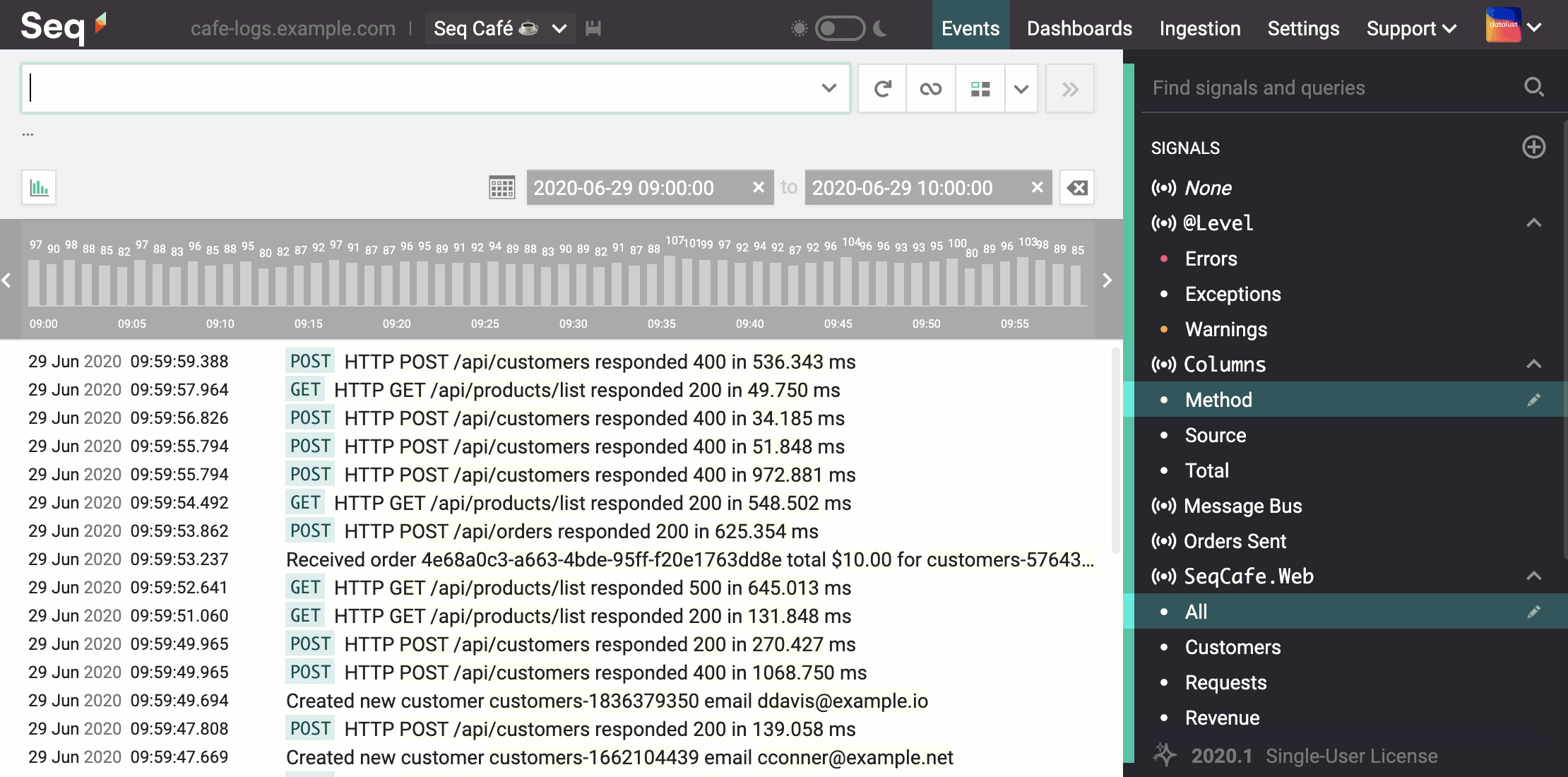 Structured logging with Seq