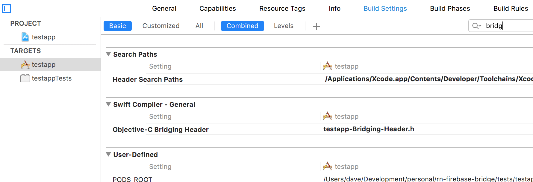 Bridging header