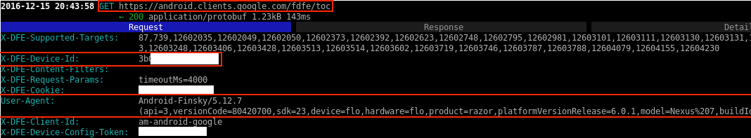 Device ID and API UA Device ID and API User-Agent