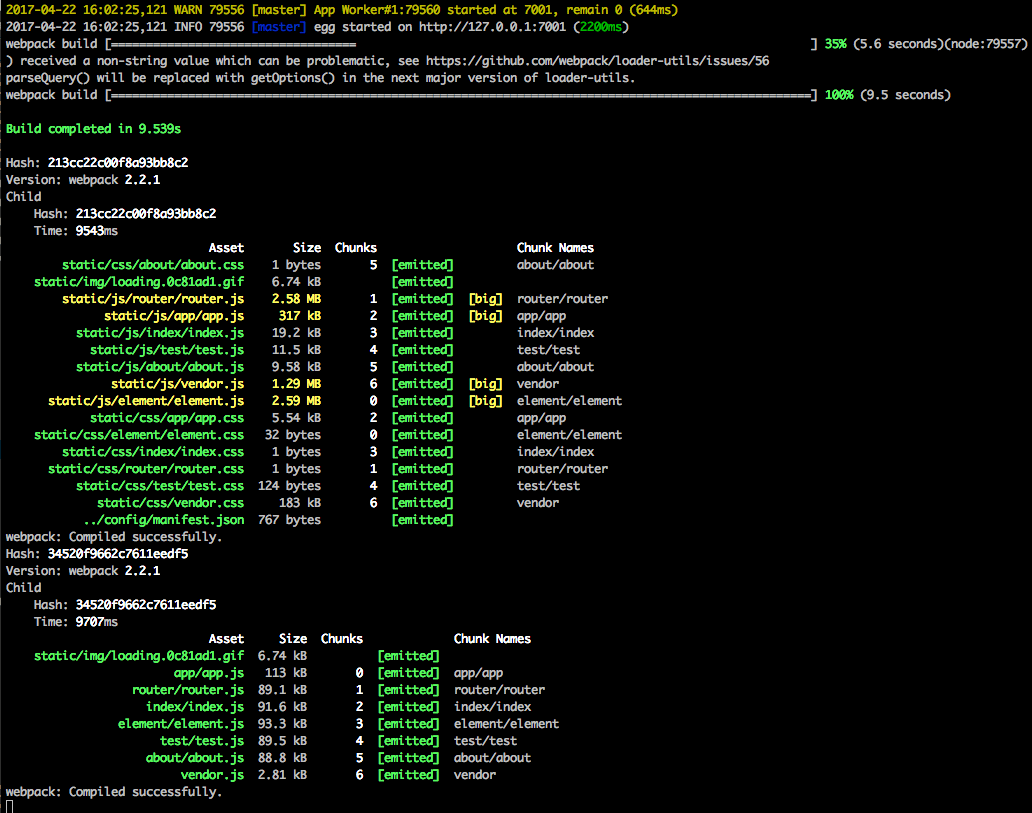 npm start启动