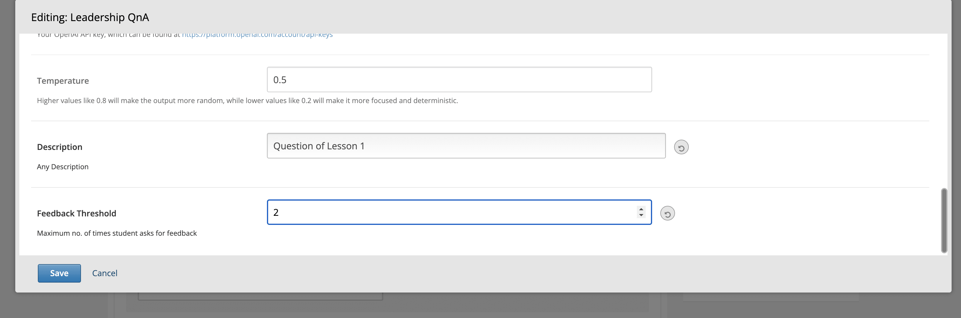 Set threshold from CMS