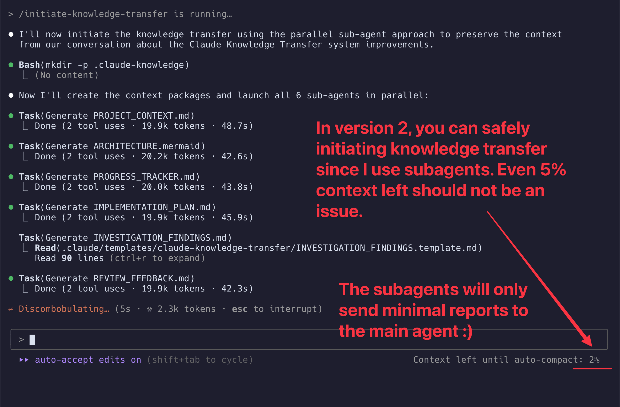 Initiate Knowledge Transfer