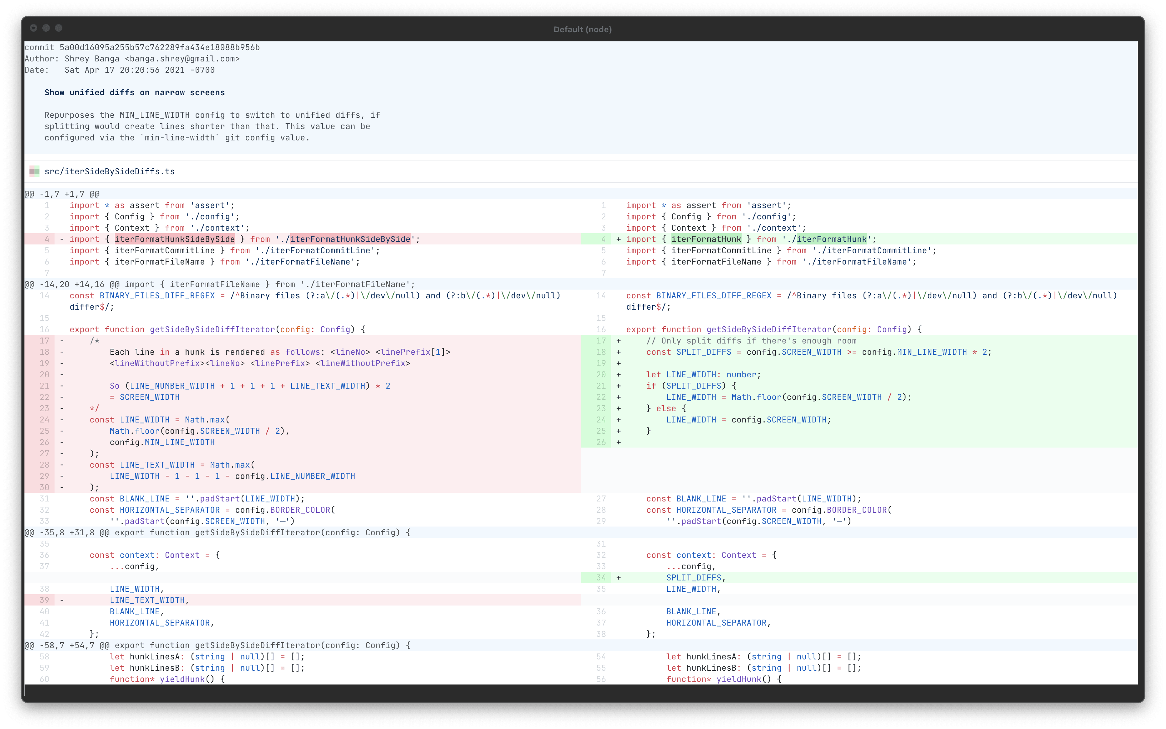 Screenshot of github-light theme