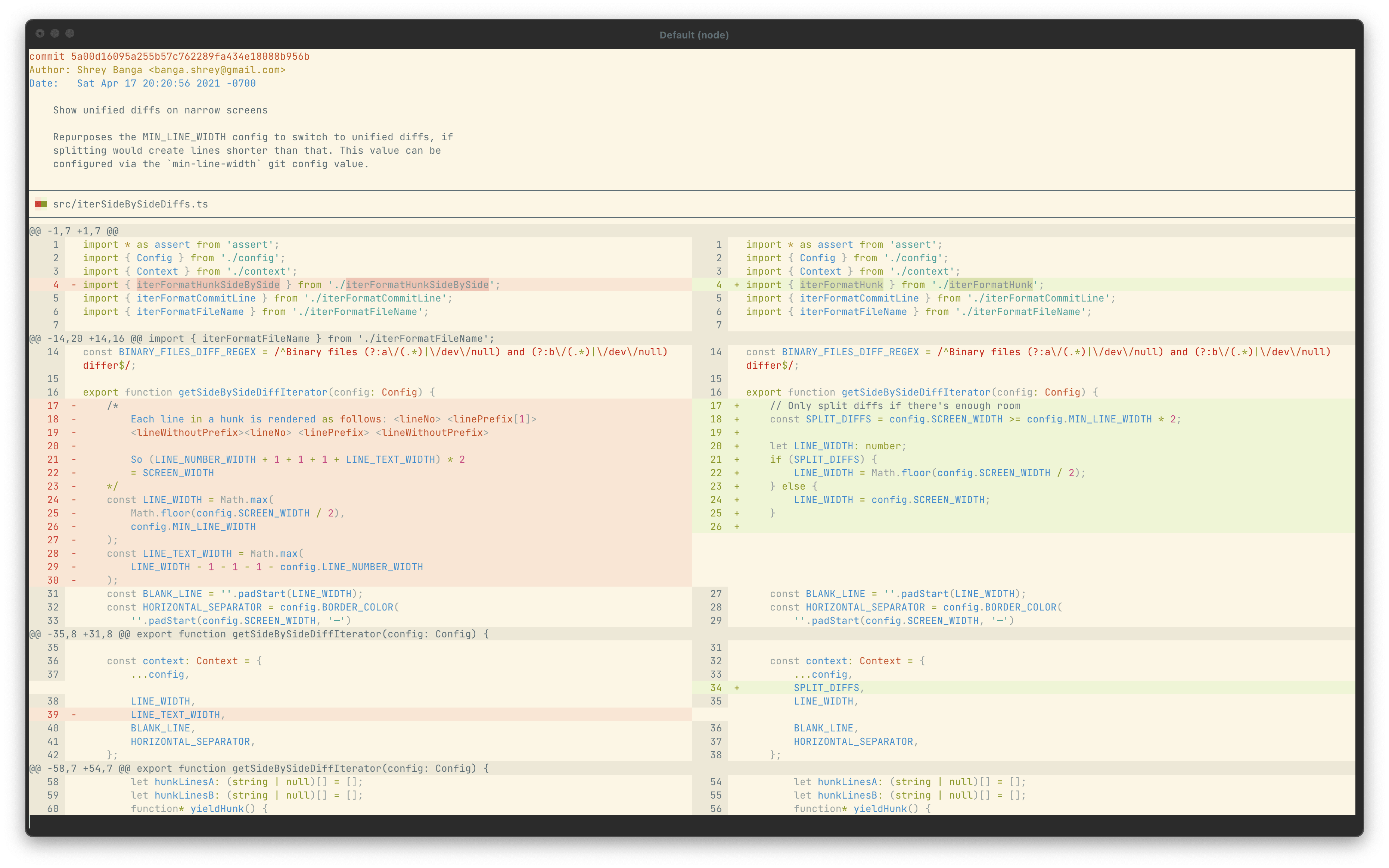 Screenshot of Solarized Light theme