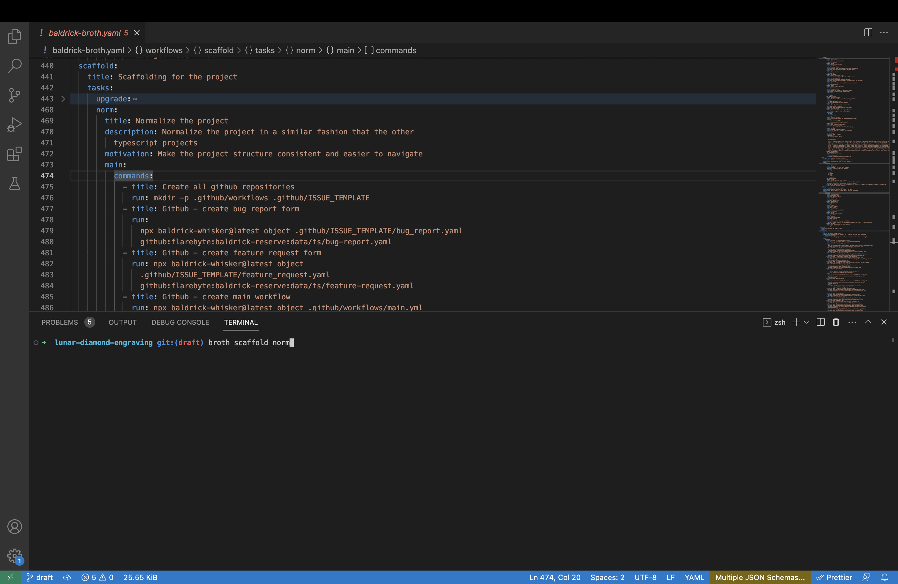 cli Example of baldrick-broth usage
