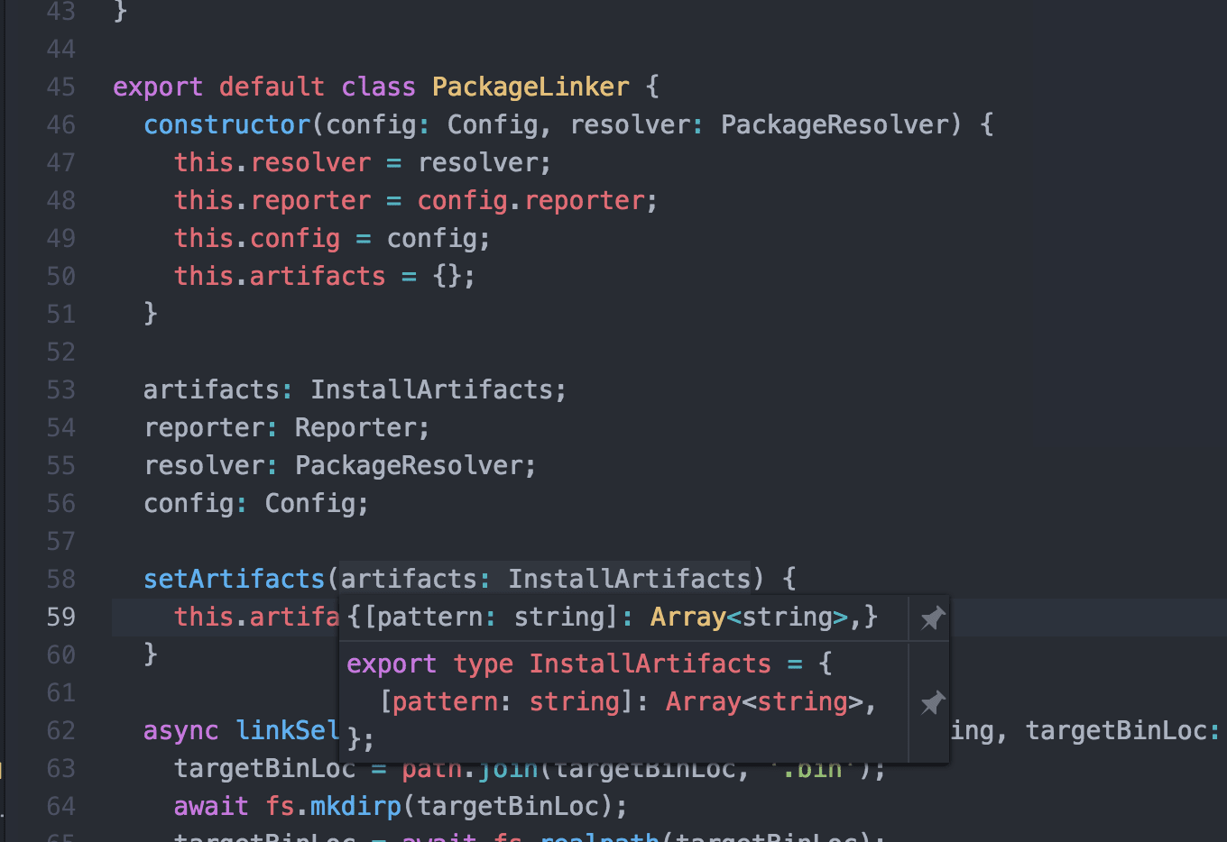 Hover for type-hints