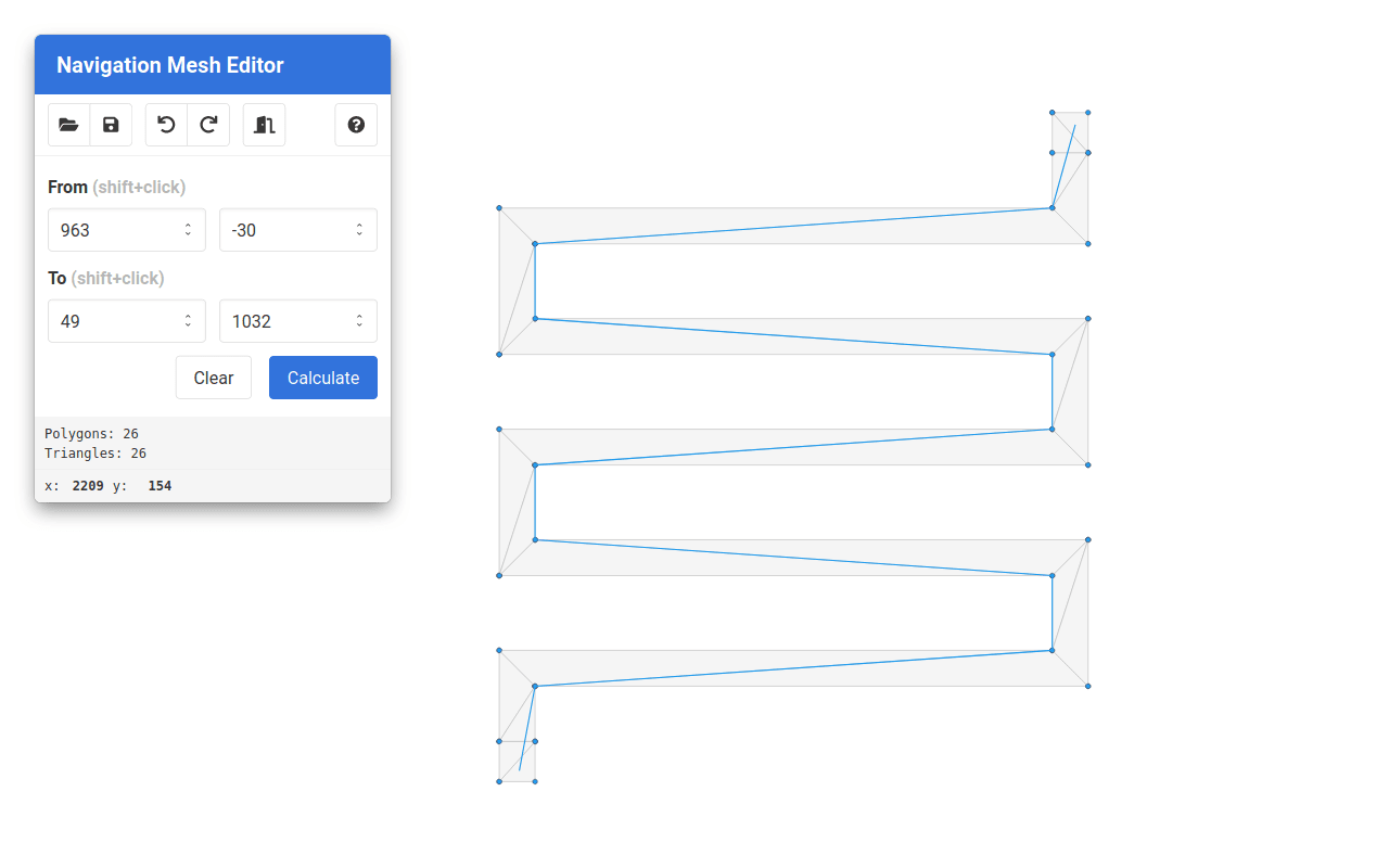 Editor path finding