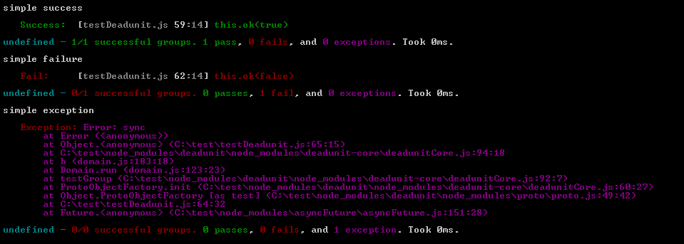 Simple colorized tests Simple colorized tests