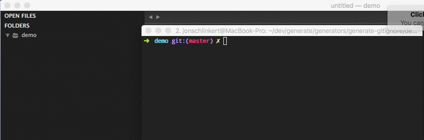 generate-gitignore node
