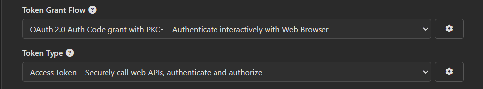 Authorization code with PKCE template tag properties