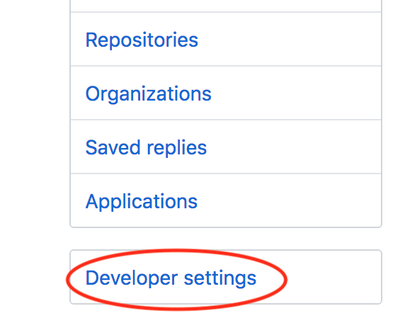 Developer Settings Menu