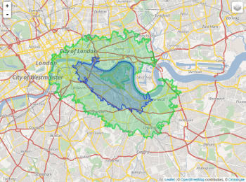 GraphHopper Isochrone API screenshot