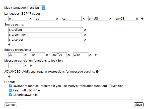 Mady config