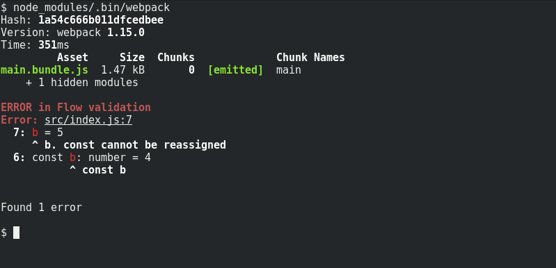 Flow validation error