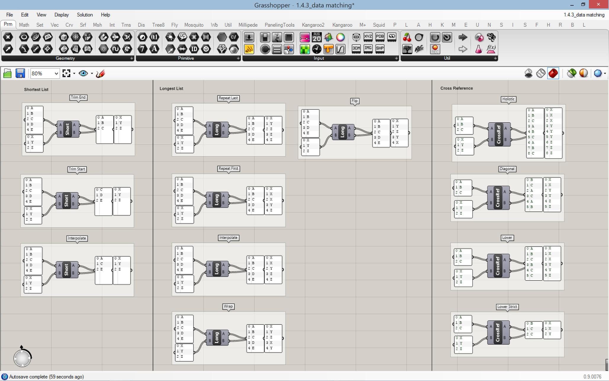 Grasshoppers Cross-Reference component