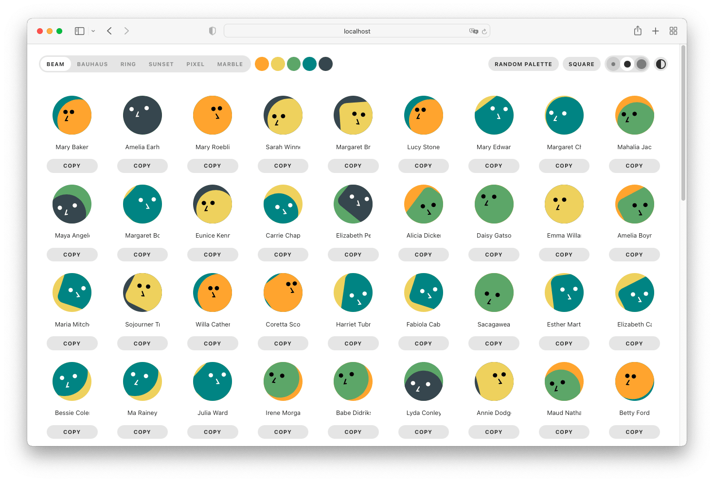 boring avatars preview