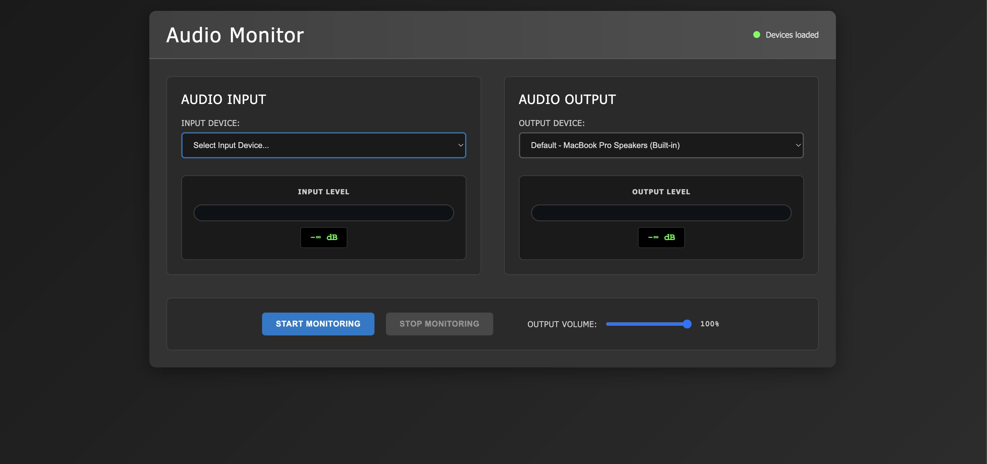 Audio Monitor Interface