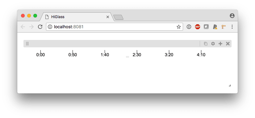 HiGlass showing times