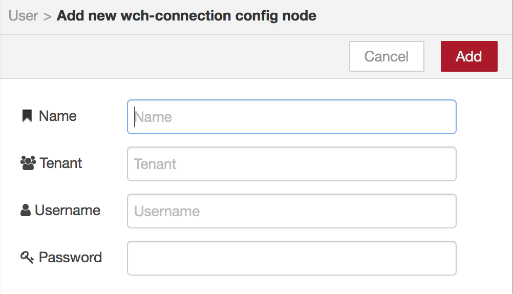 Config credentials