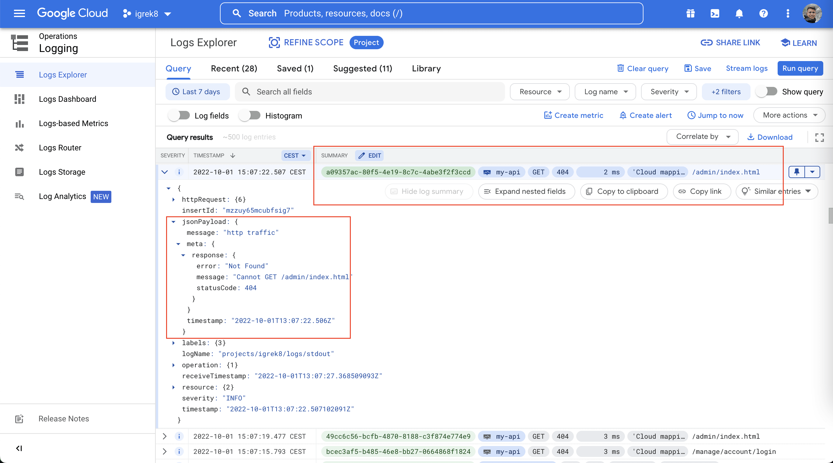 Google Cloud Logging