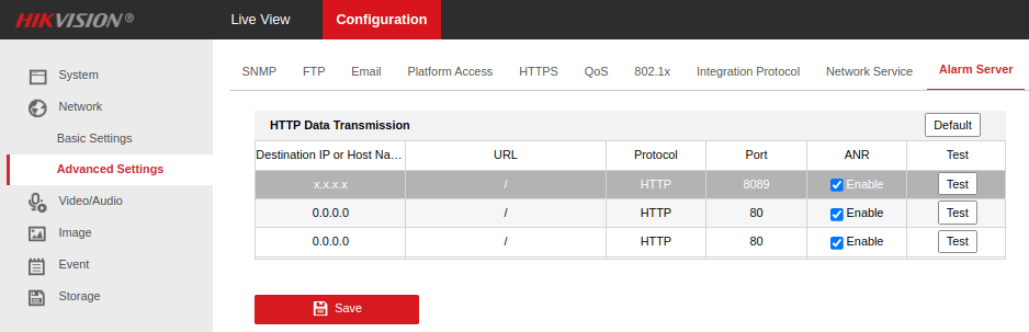 Alarm Server Options