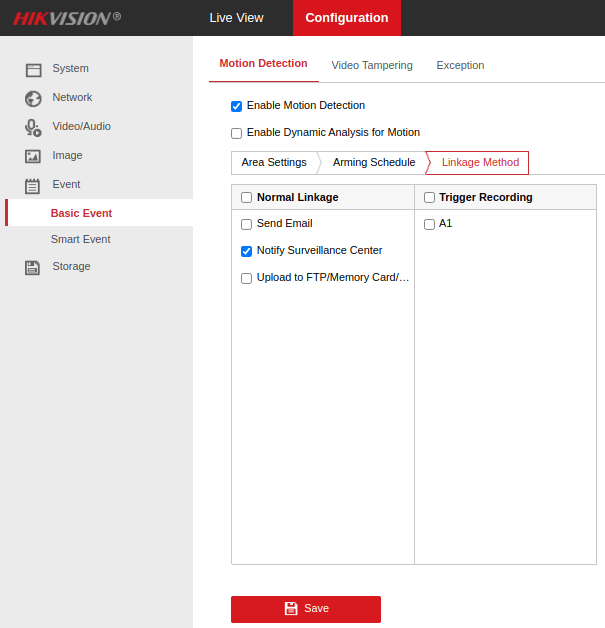 Motion Detection Options