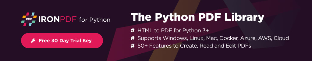 IronPDF NuGet Trial Banner Image