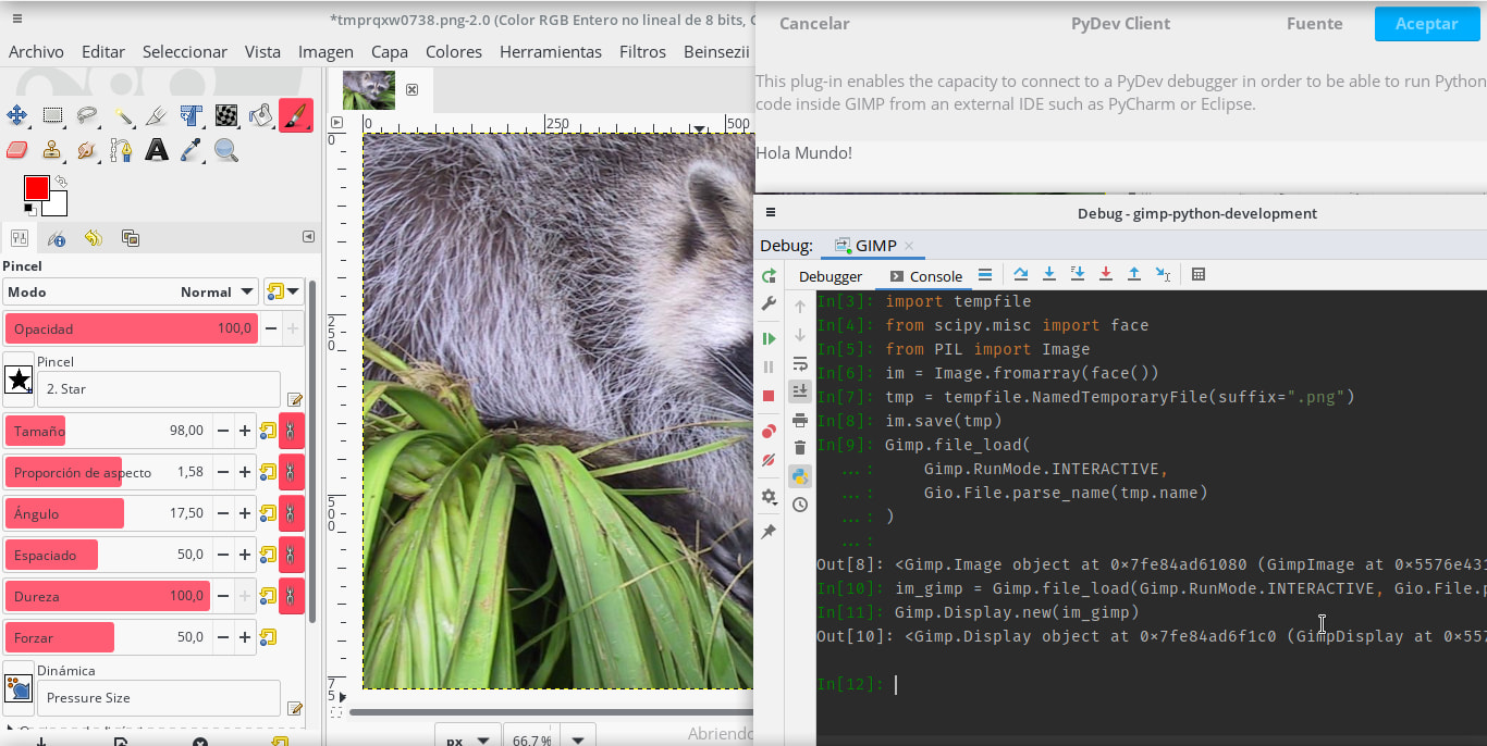 GIMP PyDev Demo