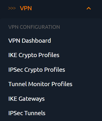 VPN Menu