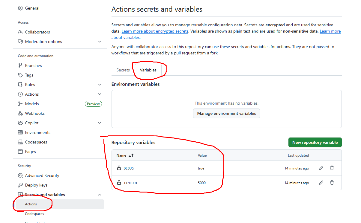 Variables Example Variables Example