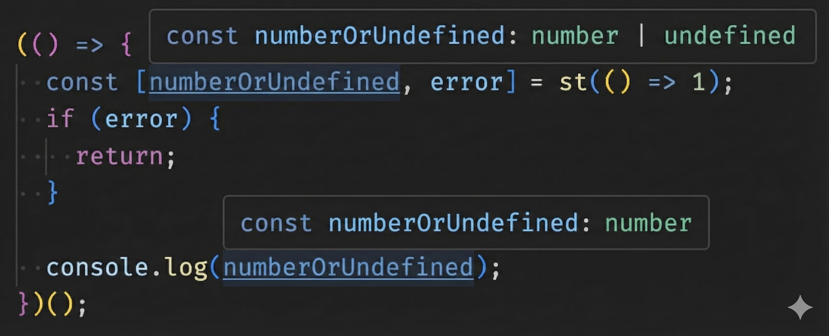 Type inference works with LSP