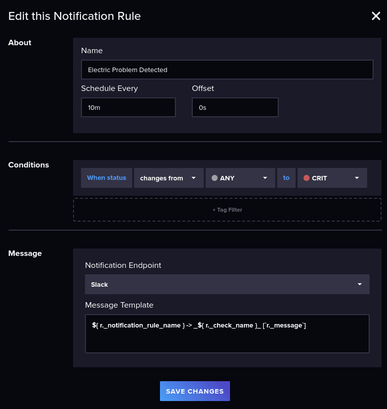 Influx Notification Rule Influx Notification Rule