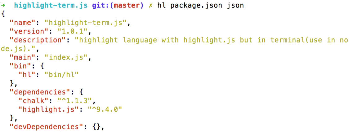 json format