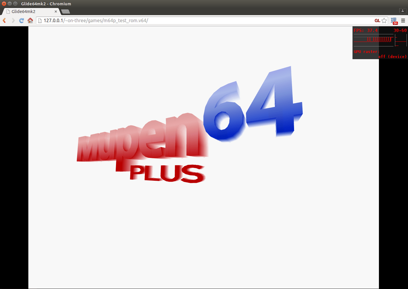 demo image of mupen64plus in browser