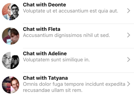 Group Image on a Chat UI