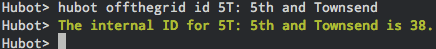 hubot offthegrid id