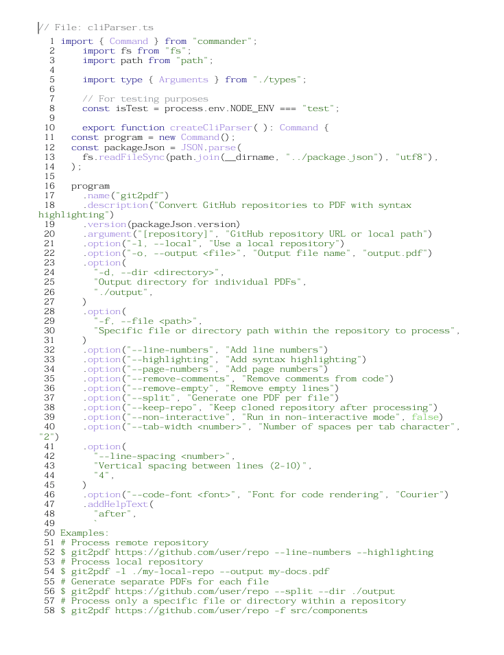Improved Code Formatting