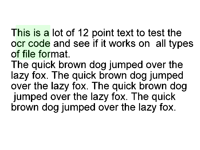 an image with some text and a light green box that covers only part of it