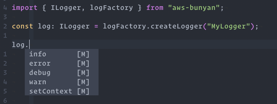 Log Usage With Typings