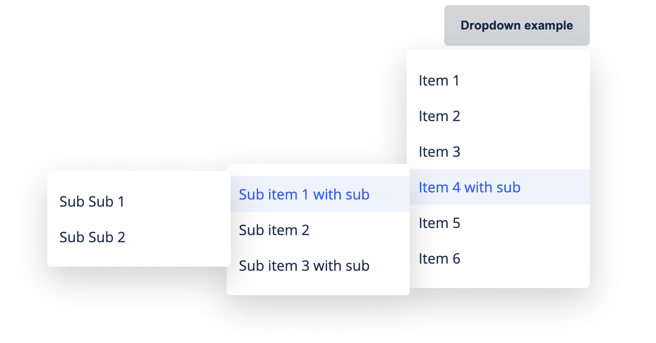 React multilevel dropdown