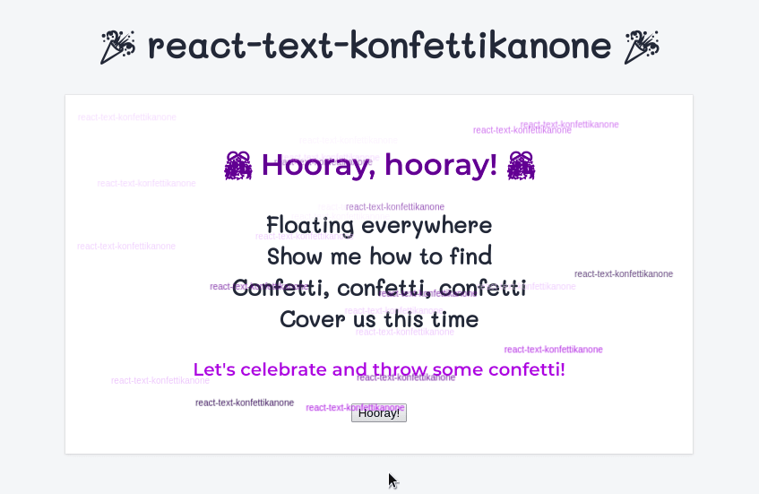 react-text-konfettikanone